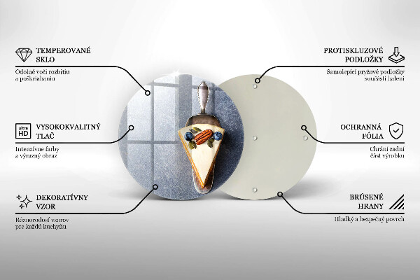 Skärbräda glas unik En bit tårta