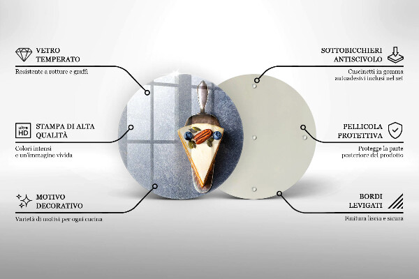 Skärbräda glas unik En bit tårta
