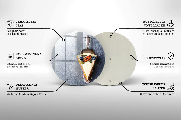 Skärbräda glas unik En bit tårta