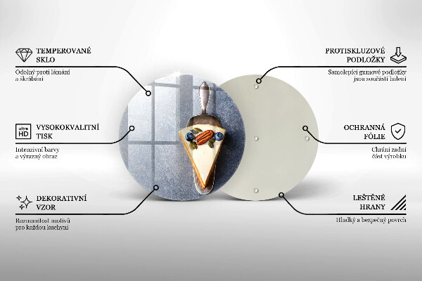 Skärbräda glas unik En bit tårta