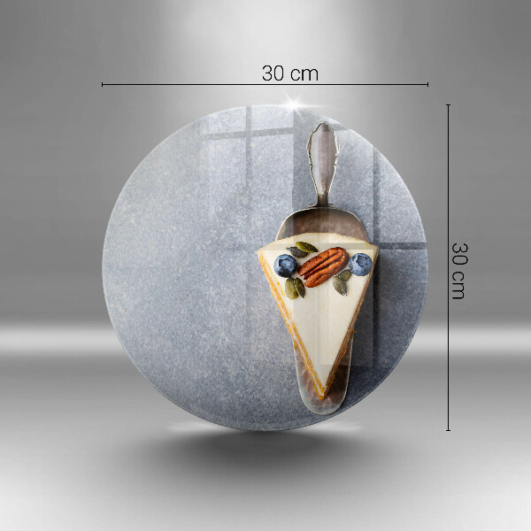 Skärbräda glas unik En bit tårta