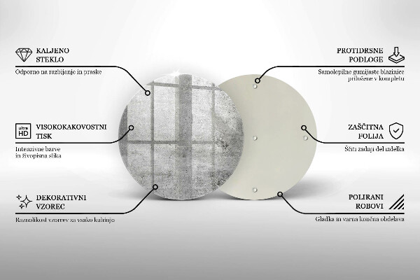 Skärbräda glas unik Betongstruktur