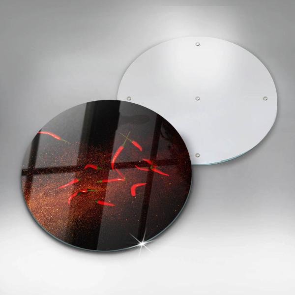 Skärbräda glas unik Varm chilipeppar