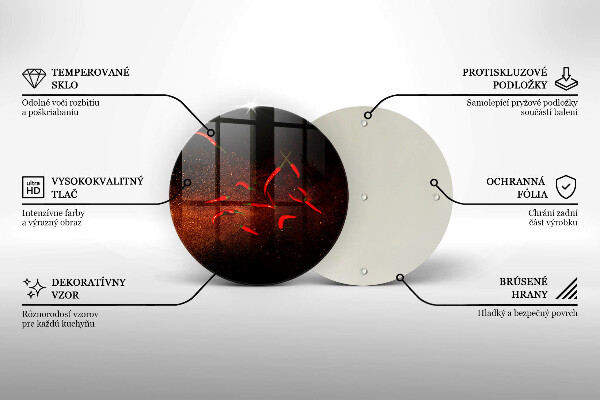 Skärbräda glas unik Varm chilipeppar