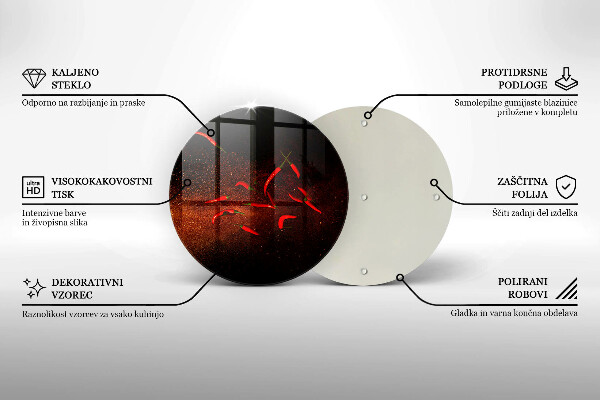 Skärbräda glas unik Varm chilipeppar