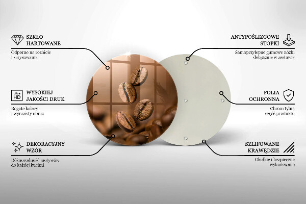 Skärbräda glas unik Kaffebönor