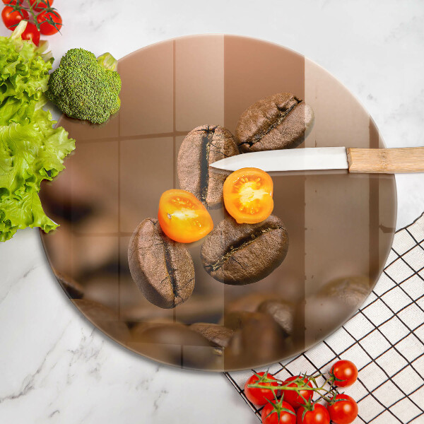 Skärbräda glas unik Kaffebönor