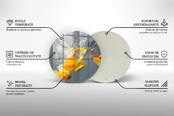 Skärbräda glas unik Citroner i vatten