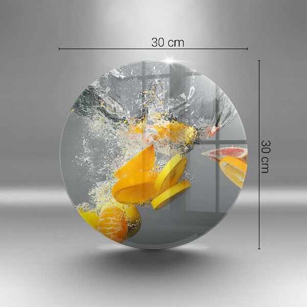 Skärbräda glas unik Citroner i vatten
