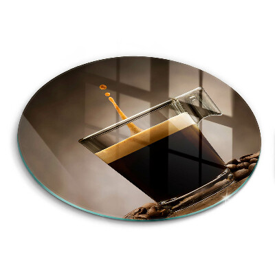 Skärbräda glas unik Glas och kaffebönor