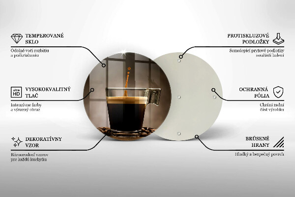 Skärbräda glas unik Glas och kaffebönor