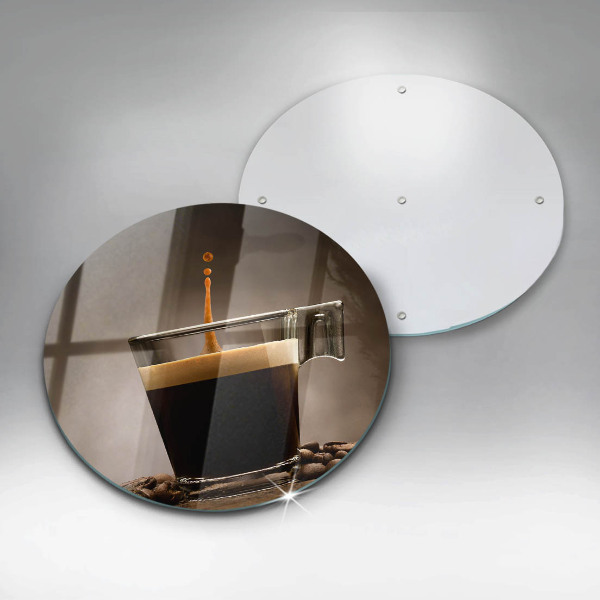 Skärbräda glas unik Glas och kaffebönor