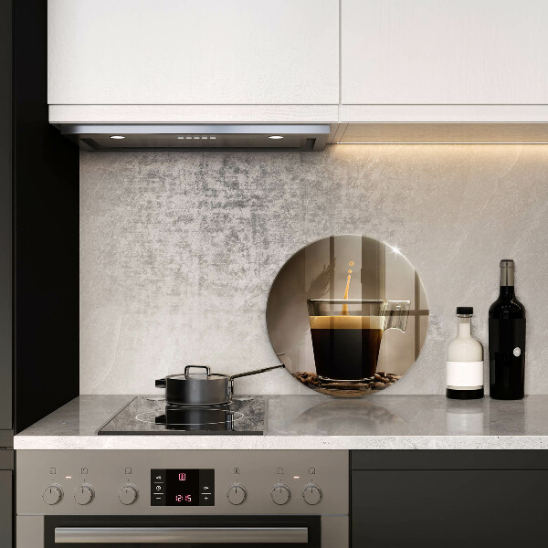 Skärbräda glas unik Glas och kaffebönor