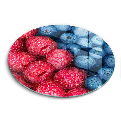 Skärbräda glas unik Hallon och blåbär frukter