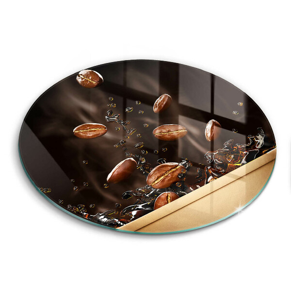 Skärbräda glas unik Heta kaffebönor