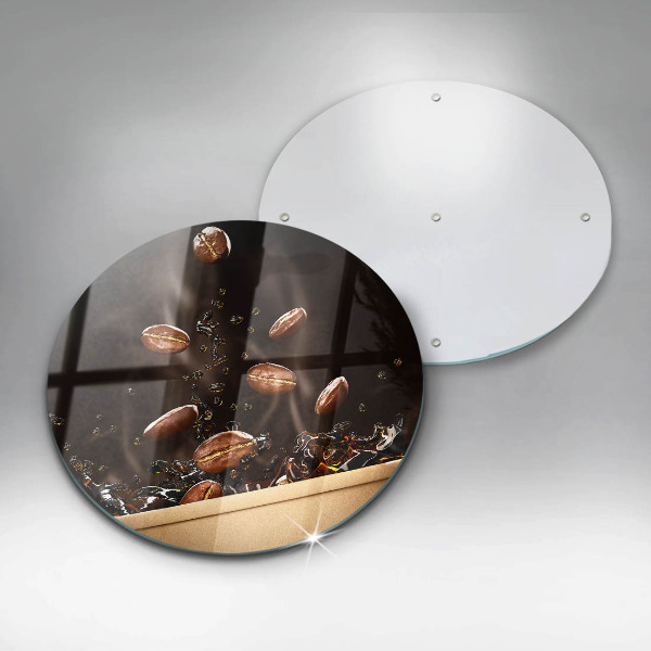 Skärbräda glas unik Heta kaffebönor