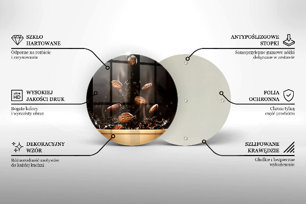 Skärbräda glas unik Heta kaffebönor