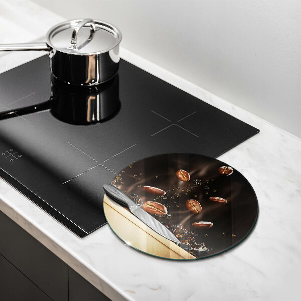 Skärbräda glas unik Heta kaffebönor