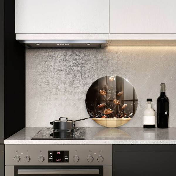 Skärbräda glas unik Heta kaffebönor