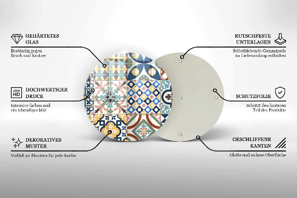 Skärbräda glas unik Dekorativa plattor