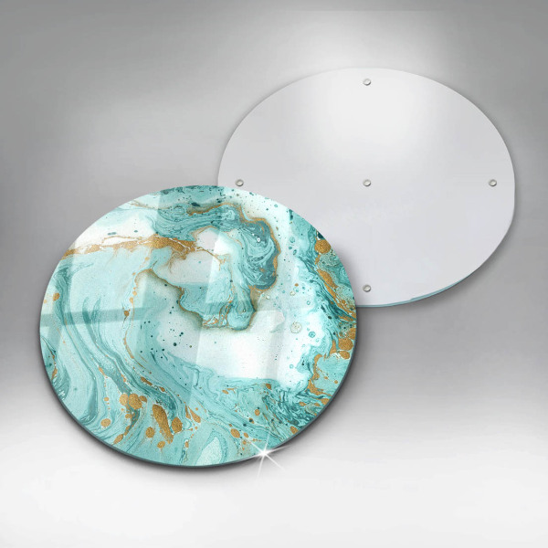 Skärbräda glas unik Blå abstraktion