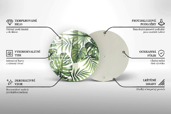 Skärbräda glas unik Monstera lämnar illustration