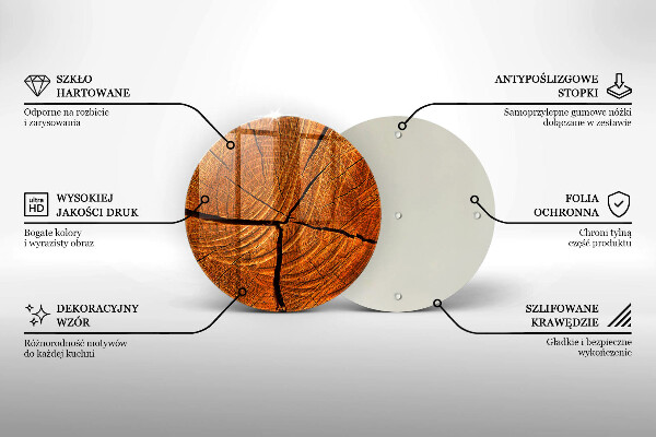 Skärbräda glas unik Trästamstruktur