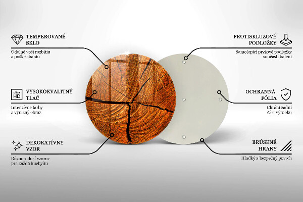 Skärbräda glas unik Trästamstruktur
