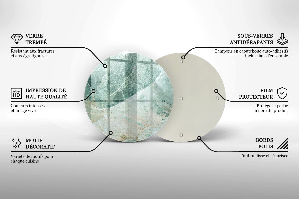 Skärbräda glas unik Stenstruktur