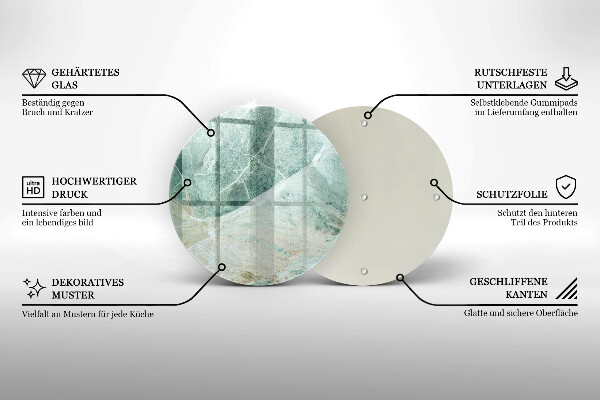 Skärbräda glas unik Stenstruktur