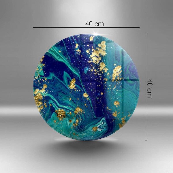 Skärbräda glas unik Abstraktion med guld