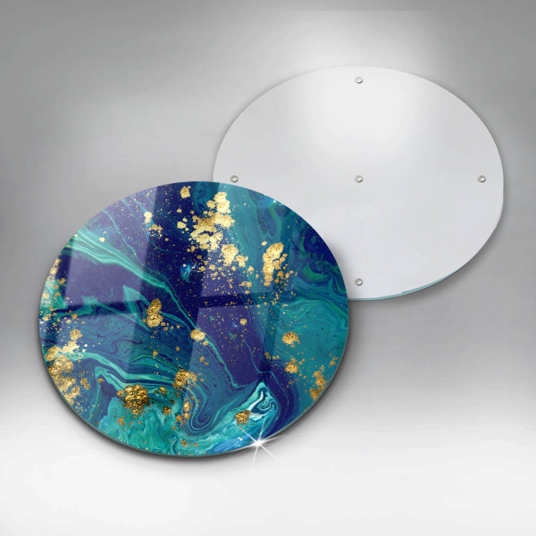 Skärbräda glas unik Abstraktion med guld