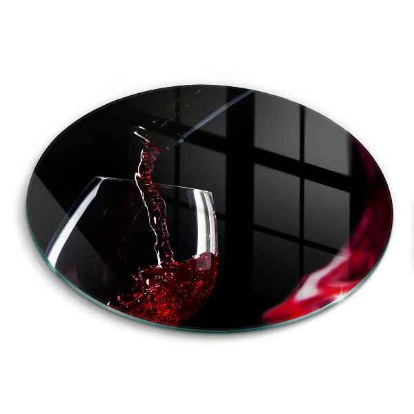 Skärbräda glas unik Ett glas rött vin