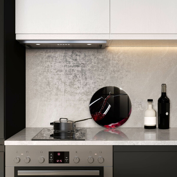 Skärbräda glas unik Ett glas rött vin