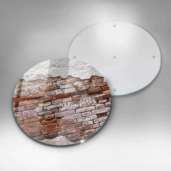Skärbräda glas unik Gammal tegel- och betongvägg