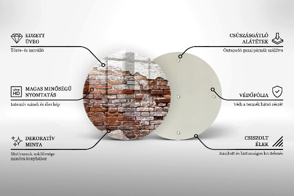 Skärbräda glas unik Gammal tegel- och betongvägg