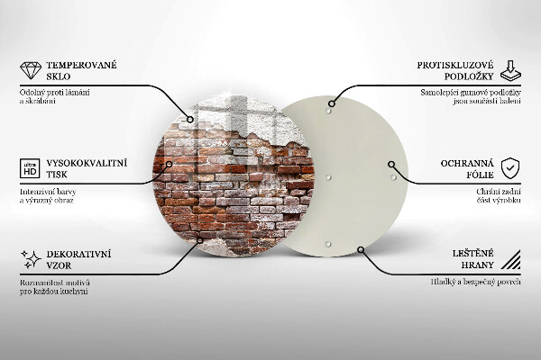 Skärbräda glas unik Gammal tegel- och betongvägg