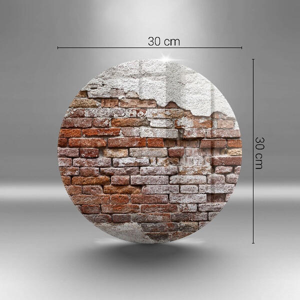 Skärbräda glas unik Gammal tegel- och betongvägg