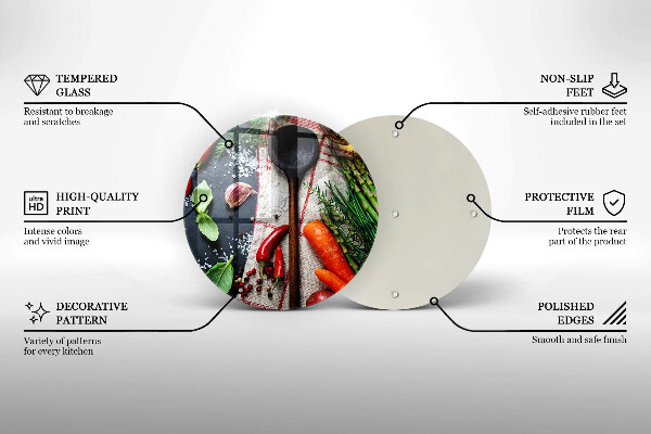 Skärbräda glas unik Köksmat