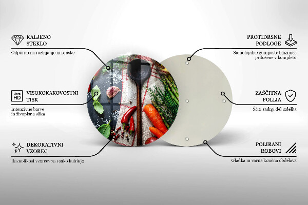 Skärbräda glas unik Köksmat