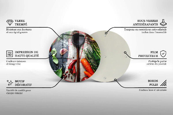 Skärbräda glas unik Köksmat