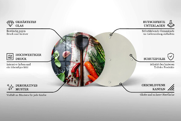 Skärbräda glas unik Köksmat