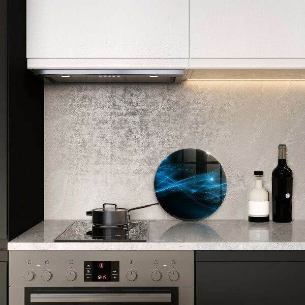 Skärbräda glas unik Abstrakt blå rök