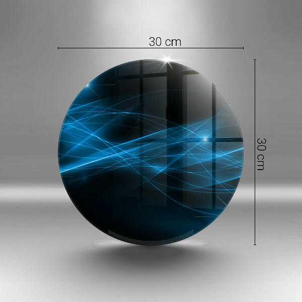 Skärbräda glas unik Abstrakt blå rök