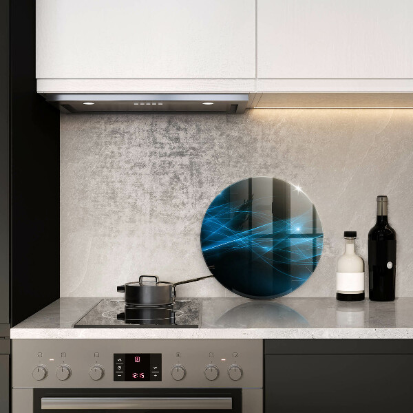 Skärbräda glas unik Abstrakt blå rök