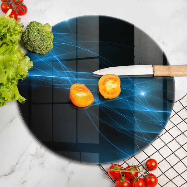 Skärbräda glas unik Abstrakt blå rök