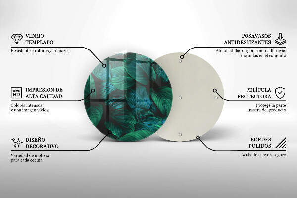 Skärbräda glas unik Djungellöv