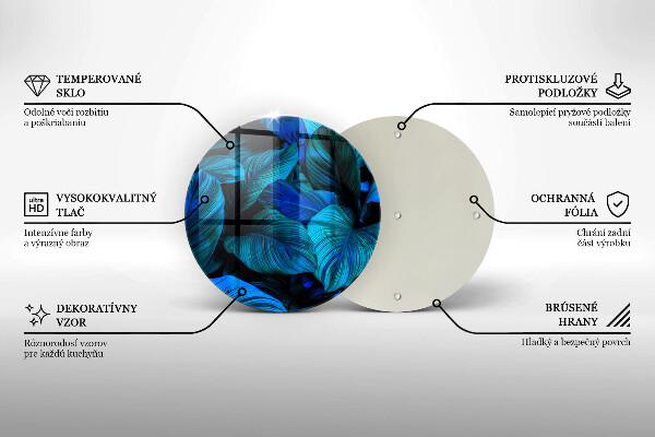 Skärbräda glas unik Djungel vegetation löv