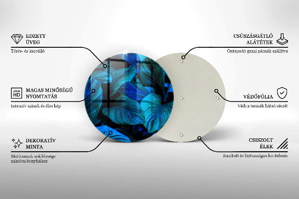 Skärbräda glas unik Djungel vegetation löv