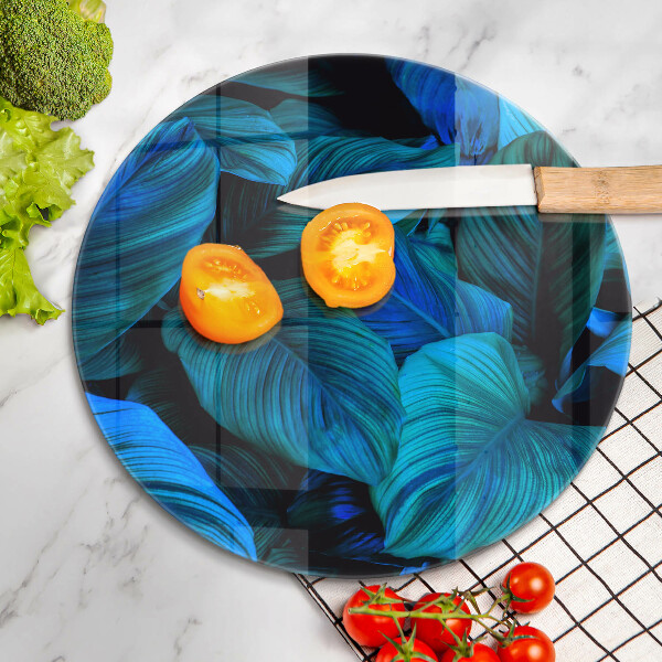 Skärbräda glas unik Djungel vegetation löv